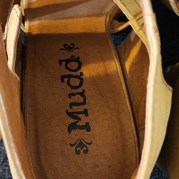 Y2k‎ Mudd Strappy Chunky Heel Back Zip Size 10 Beige Sandals - Picture 12 of 16